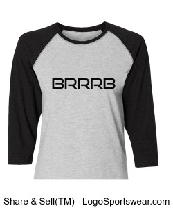 Ladies BRRRB Jersey Style Shirt (Grey) Design Zoom