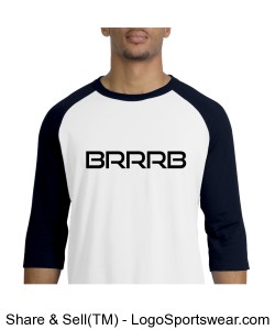 Unisex BRRRRB Jersey Style Shirt (White) Design Zoom